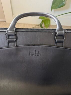 Nicole Miller New York Black Laptop Tote | Crossbody Strap | Work Bag